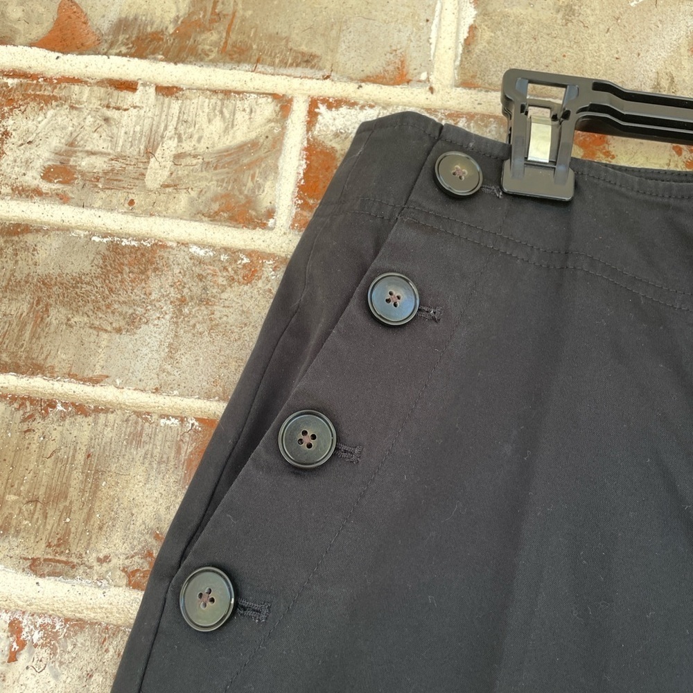 Loft Black High Waisted Nautical Sailor Wide Leg Trouser Pants - Picture 5 of 8
